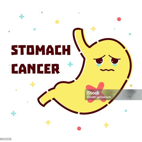 poster kanker perut ilustrasi stok  gambar  anatomi