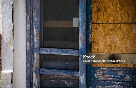 Beaten Pealing Paint Chipping Rustic Broken Down Building Stock Photo