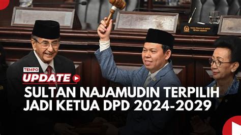 Kalahkan La Nyalla Sultan Najamudin Terpilih Sebagai Ketua DPD 2024