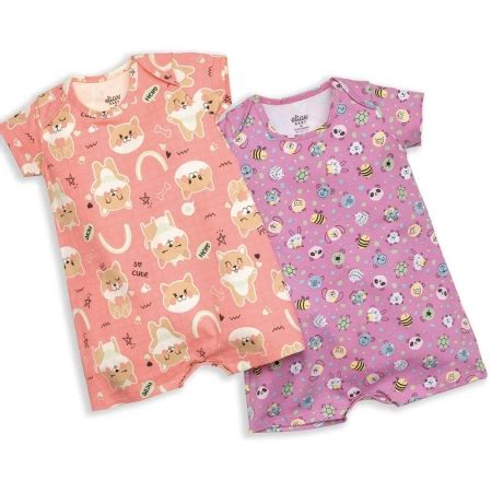 Kit Pijama Macacão Infantil Feminino Cute Elian Mundo Larabi