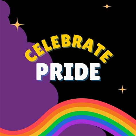 Premium Vector Colorful Bold Lgbt Celebrate Pride Instagram Post