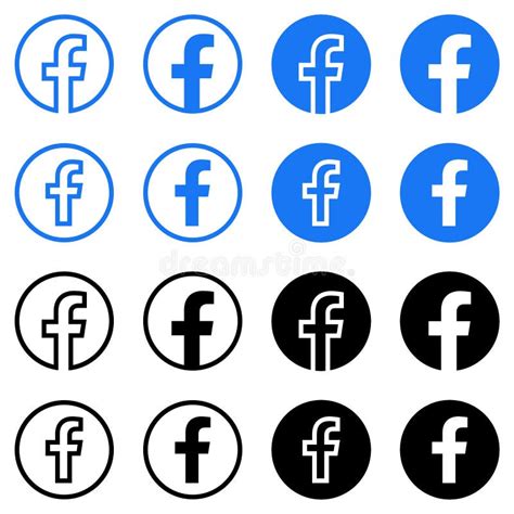 Facebook Logo Vector Black Silhouette Shape Isolated F Icon For