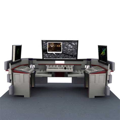 D Futuristic Control Desk Model