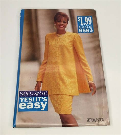 Butterick See Sew Sewing Pattern Misses Career Outfit Top And