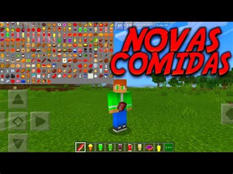 COMO ADICIONAR NOVAS COMIDAS NO MINECRAFT PE 1 16 ADDON MOD DE NOVAS