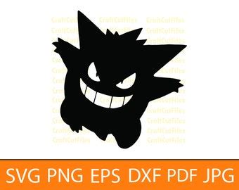 Gengar Tongue Vector File Svg Ai Pdf Eps Png Cdr Poke Etsy