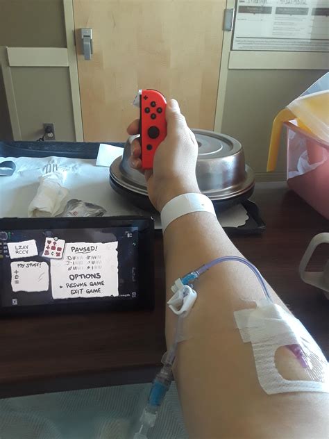 Can't bend arm because of IV. I freakin love the switch. : r/gaming