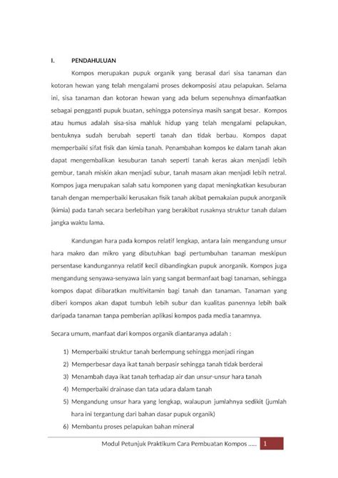 Docx Modul Praktikum Pembuatan Kompos Isi Docx Dokumen Tips