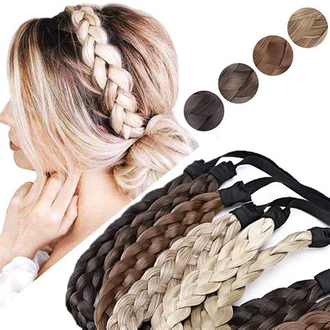 Fashion Synthetic Braided Headband Twist Elastic Hair Headband With