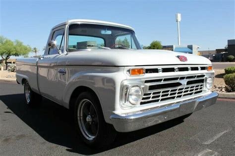 1966 Ford F 100 Custom Cab 12752 Miles Wimbledon White Pickup Truck Built 390 Ci Classic Ford