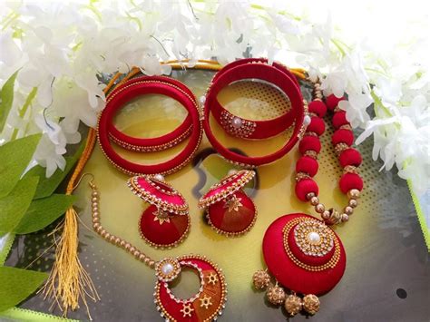 Beautiful Silk Thread Jewellery With Color Combination Atelier Yuwa