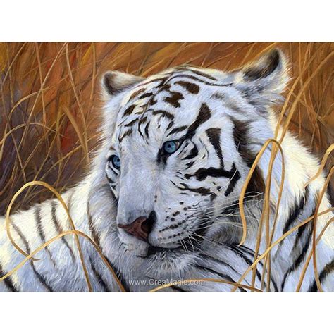 Broderie Diamant Le Tigre Blanc AZ 1401 Diamond Painting