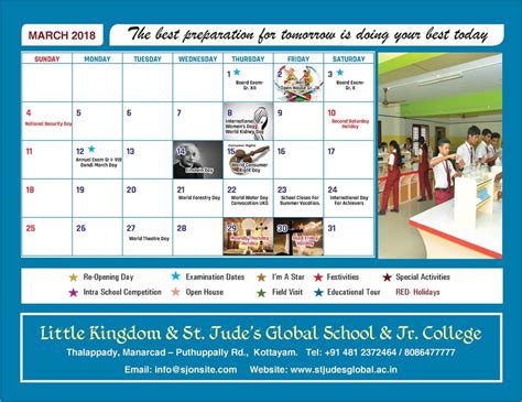 Annual Planner St Judes Global School And Jr College