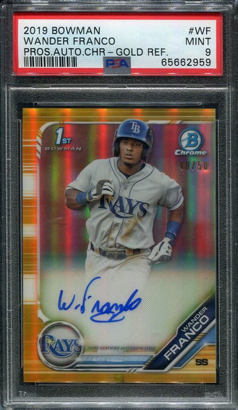 Bowman Chrome Wander Franco Gold Refractor Auto Psa Flickr