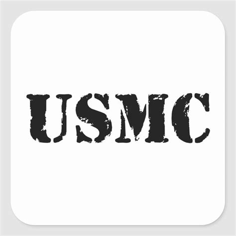 USMC [stencil text] Square Sticker | Zazzle | Stencil text, Usmc, Stencils