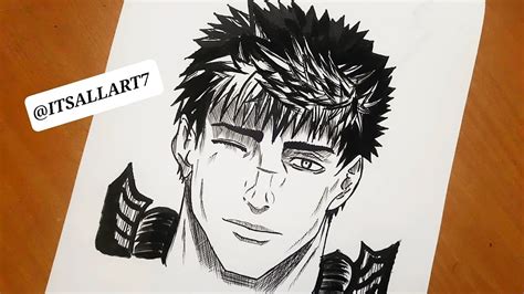 How To Draw Guts From Berserk How To Draw Guts Step By Step