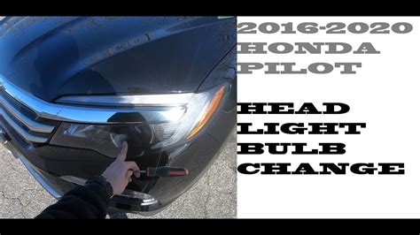 How To Change Replace Headlight Bulbs In Honda Pilot 2016 2020 YouTube