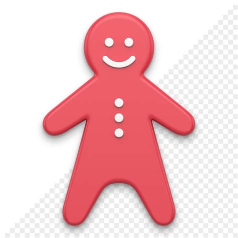 Premium Psd Gingerbread Christmas Man D Icon