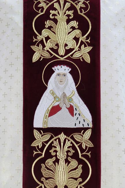 Gothic Chasuble Saint Kinga Cream Dark Red Unlined ALL PRODUCTS