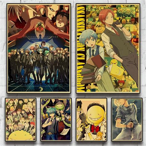 Vintage Anime Assassination Classroom Posters Kraft Paper Home Decor