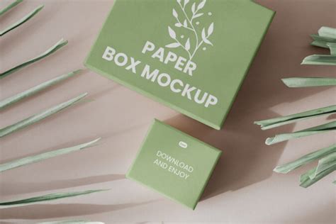 Free Paper Eco Gift Box Mockups Mockupbee