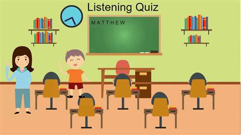 Listening Quiz Beginner Level 1 Youtube