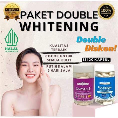 Jual Paket Bundle Whitening Glutathione Biru Dan Ungu Pemutih Badan