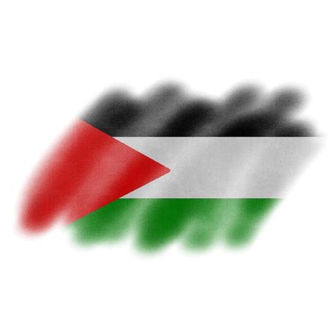 La Bandera De Palestina En El Pincel Foto Premium