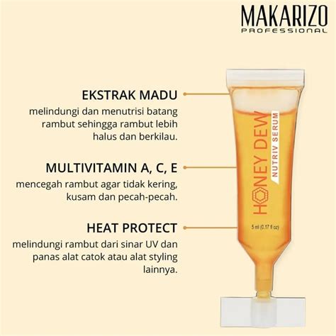 MAKARIZO Honey Dew Nutriv Hair Vitamin Serum Complete BPOM Lazada