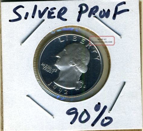 1992 S 25c Silver Washington Quarter Proof Deep Cameo And Frosted 90