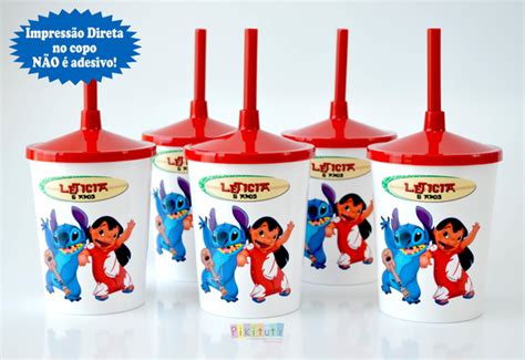 Copo C Canudo Lilo E Stitch Elo Produtos Especiais