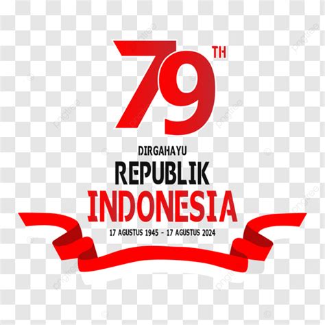 Logo Hut Ri 2024 Dengan Pita Merah Putih Vektor Logo Hut Ri 79 Dirgahayu 79 Pita Merah Putih