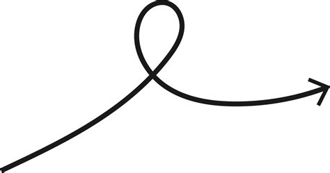 Hand Drawn Curved Arrow Shape Arrow Line Png