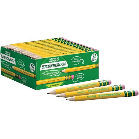 Ticonderoga Golf Pre Sharpened No 2 Pencils With Erasers 2 Lead