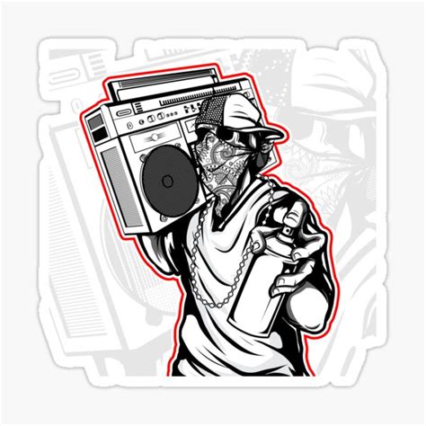 "hip hop graffiti old school" Sticker by Seb-Sk93 | Redbubble