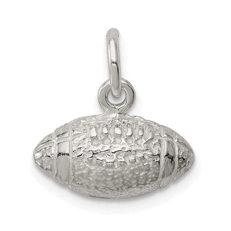 Sterling Silver Football Charm Precious Accents Ltd