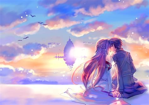 Romantic Sword Art Online Sunset Hd Wallpaper By 成瀬ちさと