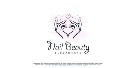 Premium Vector Nail Logo Concept With Creative Element Style Premium