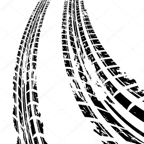 Tire Track Stock Vector Image By Longquattro