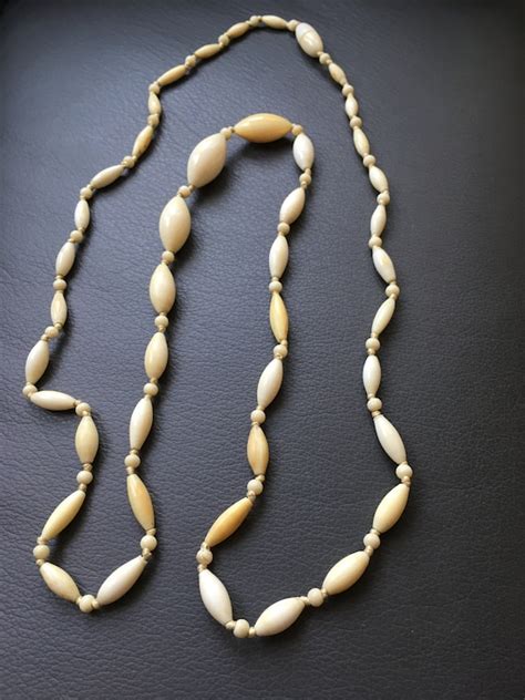 Victorian Bone Necklace Bovine Bone Necklace Antique Bovine Etsy