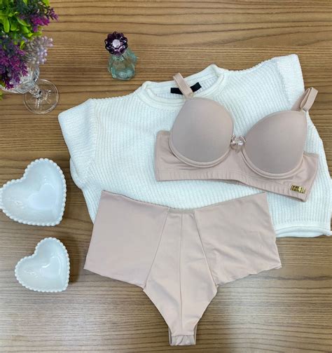 Conjunto B Sico Refor Ado Nude Dolce Pecado