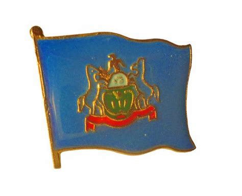 Pennsylvania State Flag Vintage Enamel Pin Lapel Badge Brooch Etsy