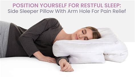 Wife Pillow Soft Medium Support Ergonomic Arm Holes Positioner Bed Side Sleeper Shoulder