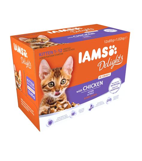 Iams Delights Complete Wet Cat Food For Kittens Chicken In Jelly