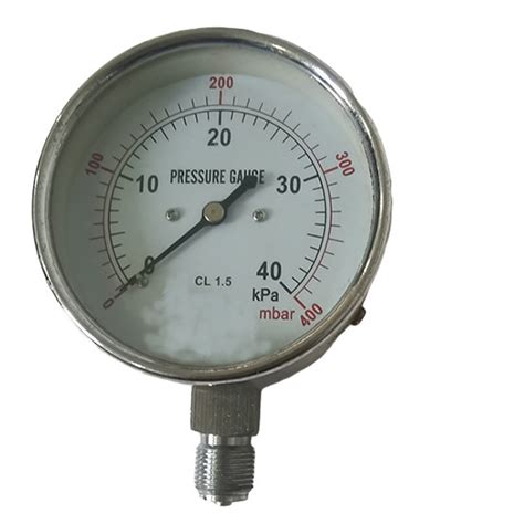 400 Mbar 3 Inch 75MM Lower Mount Capsule Pressure Gauge 1 4 BSP