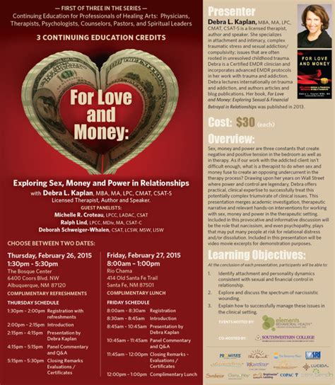 For Love And Money Debra Kaplan Psychotherapist