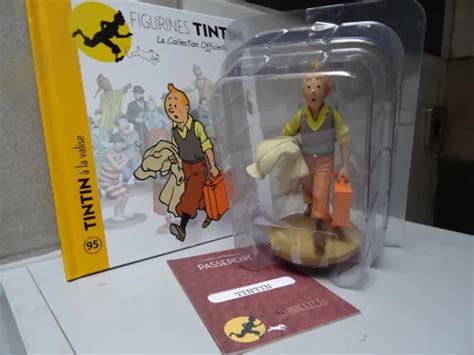 FIGURINE TINTIN N 95 TINTIN A LA VALISE Collection Officielle EUR 80