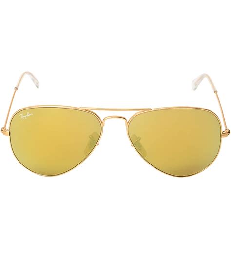 Ray Ban Aviator Flash Mirror Gold And Orange Sunglasses Zumiez