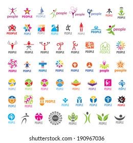 Biggest Collection Vector Logos People Stock Vector Royalty Free