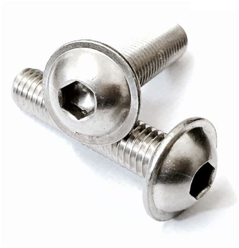 M10 Flanged Socket Button Screws Bolt Stainless Steel A2 304 Iso 7